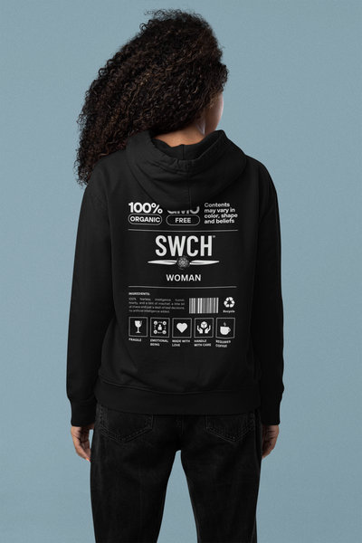 Get trendy with Unisex eco raglan SWCH Woman hoodie -  available at SWCH Store. Grab yours for £42 today!