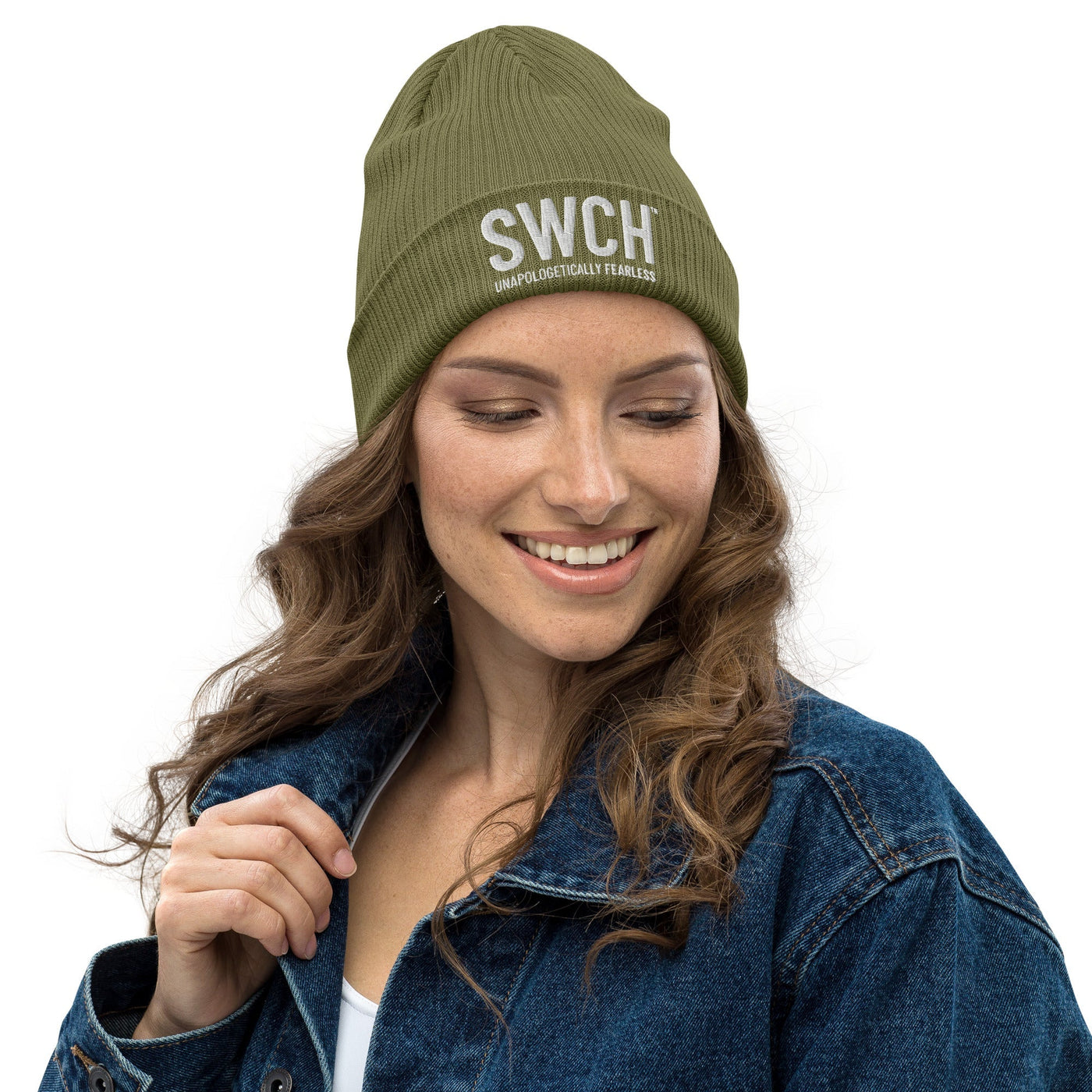 Get trendy with Organic ribbed SWCH beanie -  available at SWCH Store. Grab yours for £16 today!