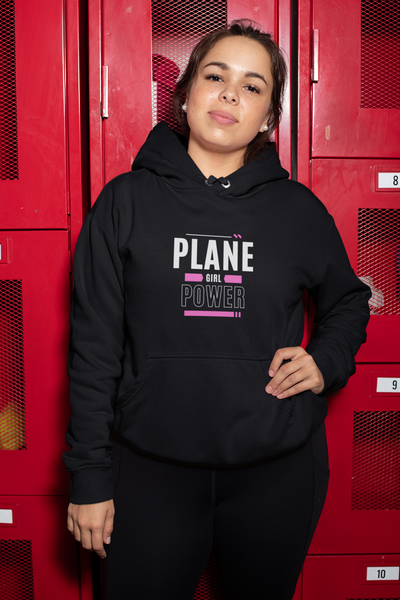 Get trendy with Unisex Hoodie Plane girl power -  available at SWCH Store. Grab yours for £35 today!