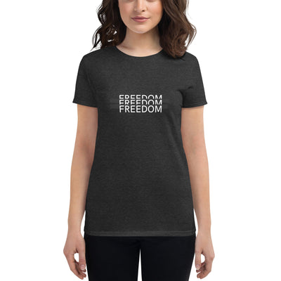 Get trendy with Women's short sleeve t-shirt - Freedom -  available at SWCH Store. Grab yours for £22.50 today!