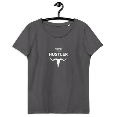 Get trendy with Women's fitted eco tee - Hustler -  available at SWCH Store. Grab yours for £22.50 today!