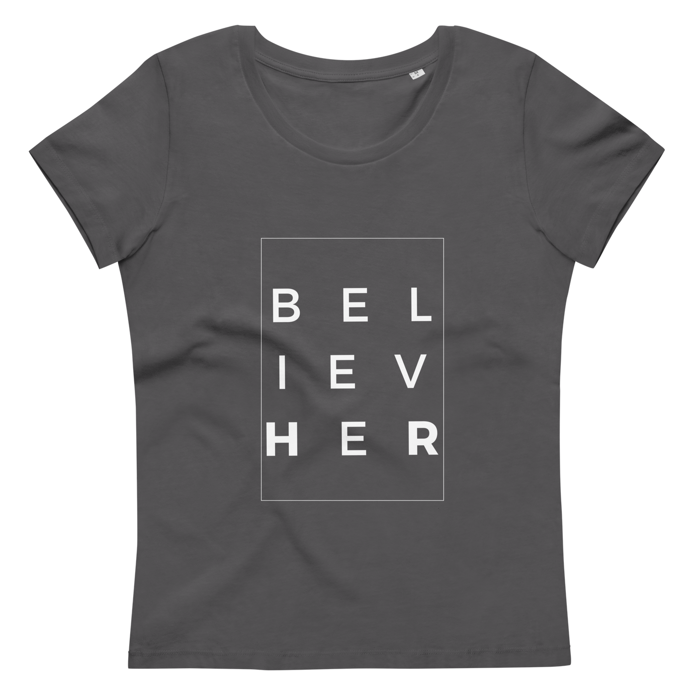 Get trendy with Women's fitted eco tee - BelivHER -  available at SWCH Store. Grab yours for £22.50 today!