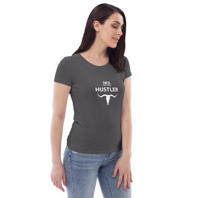 Get trendy with Women's fitted eco tee - Hustler -  available at SWCH Store. Grab yours for £22.50 today!