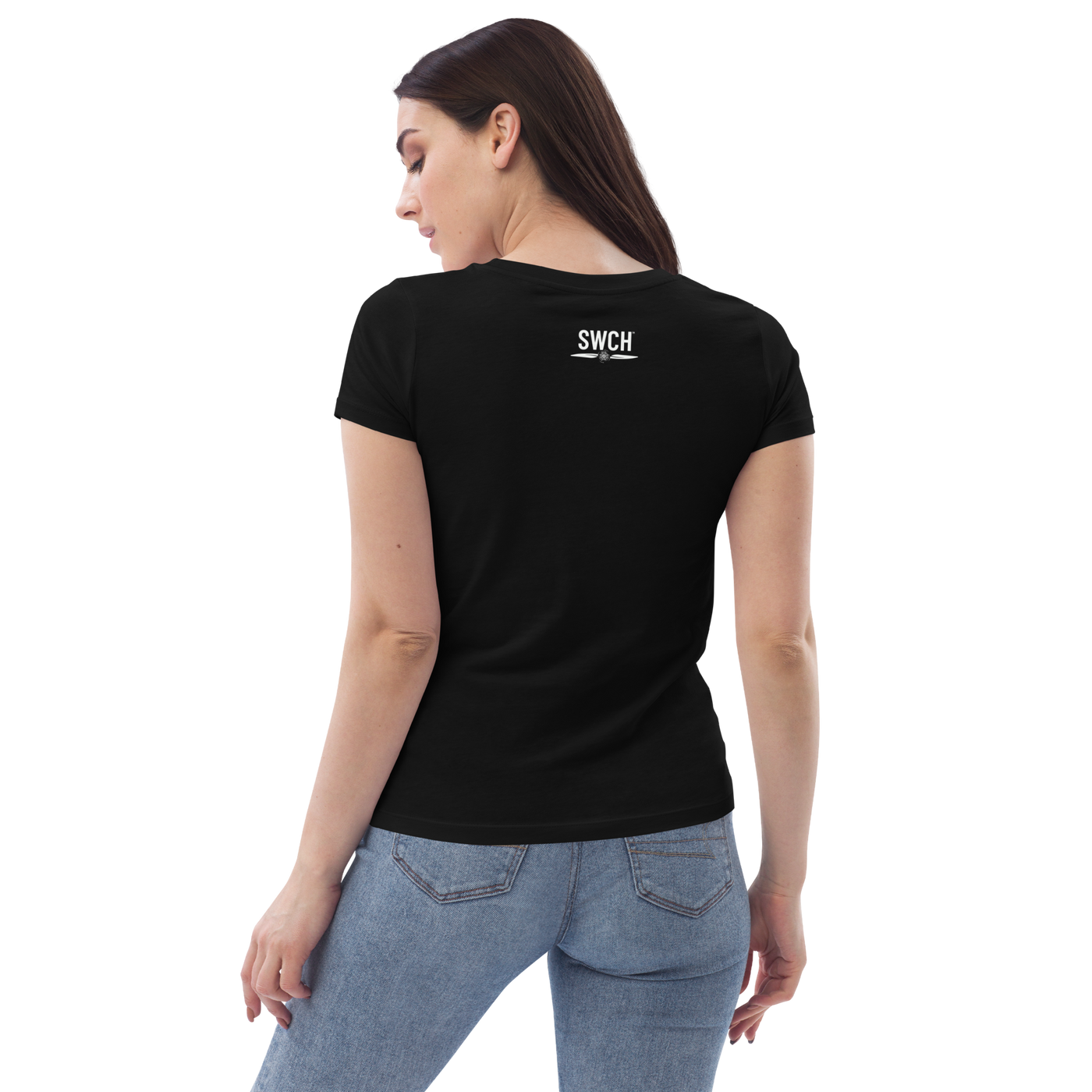 Get trendy with Women's fitted eco tee - Hustler -  available at SWCH Store. Grab yours for £22.50 today!