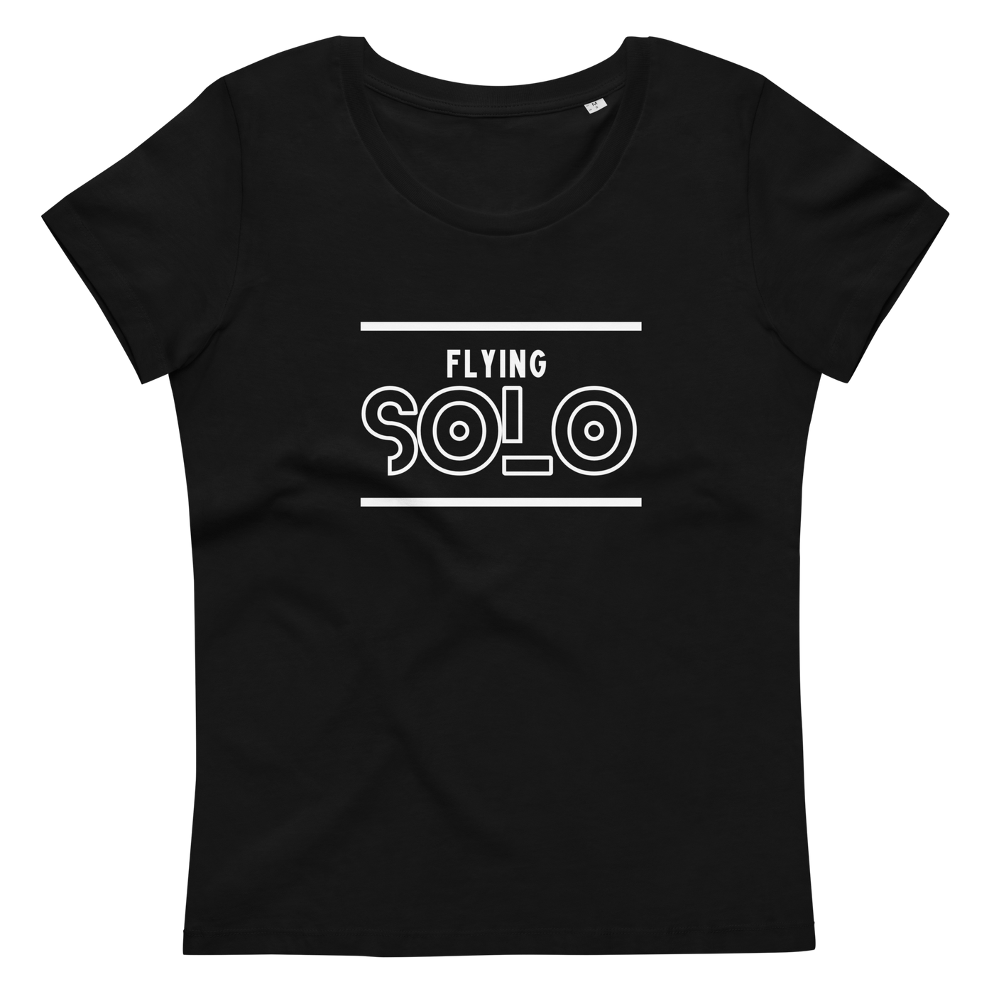 Get trendy with Women's fitted eco tee - Flying Solo -  available at SWCH Store. Grab yours for £30 today!