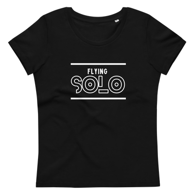 Get trendy with Women's fitted eco tee - Flying Solo -  available at SWCH Store. Grab yours for £30 today!