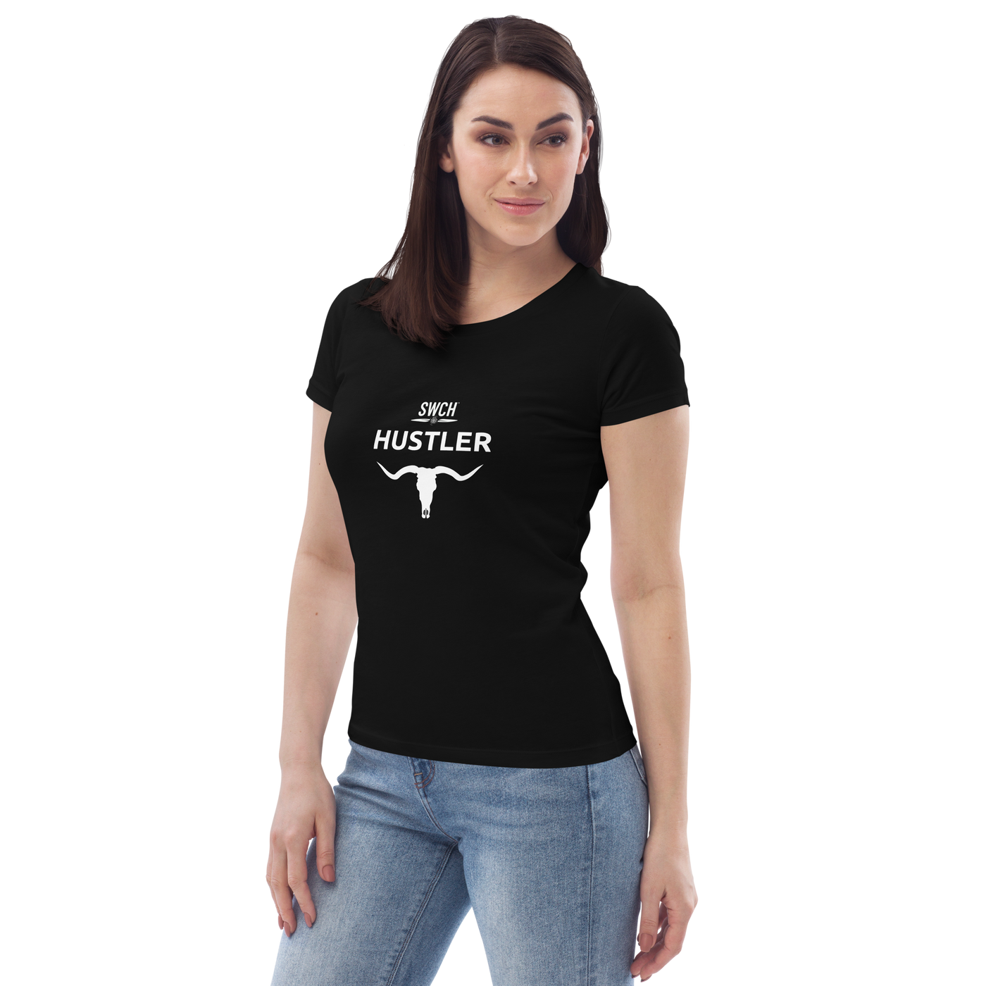 Women's fitted eco tee - Hustler - Premium  from SWCH Store - Just £30! Shop now at SWCH Store