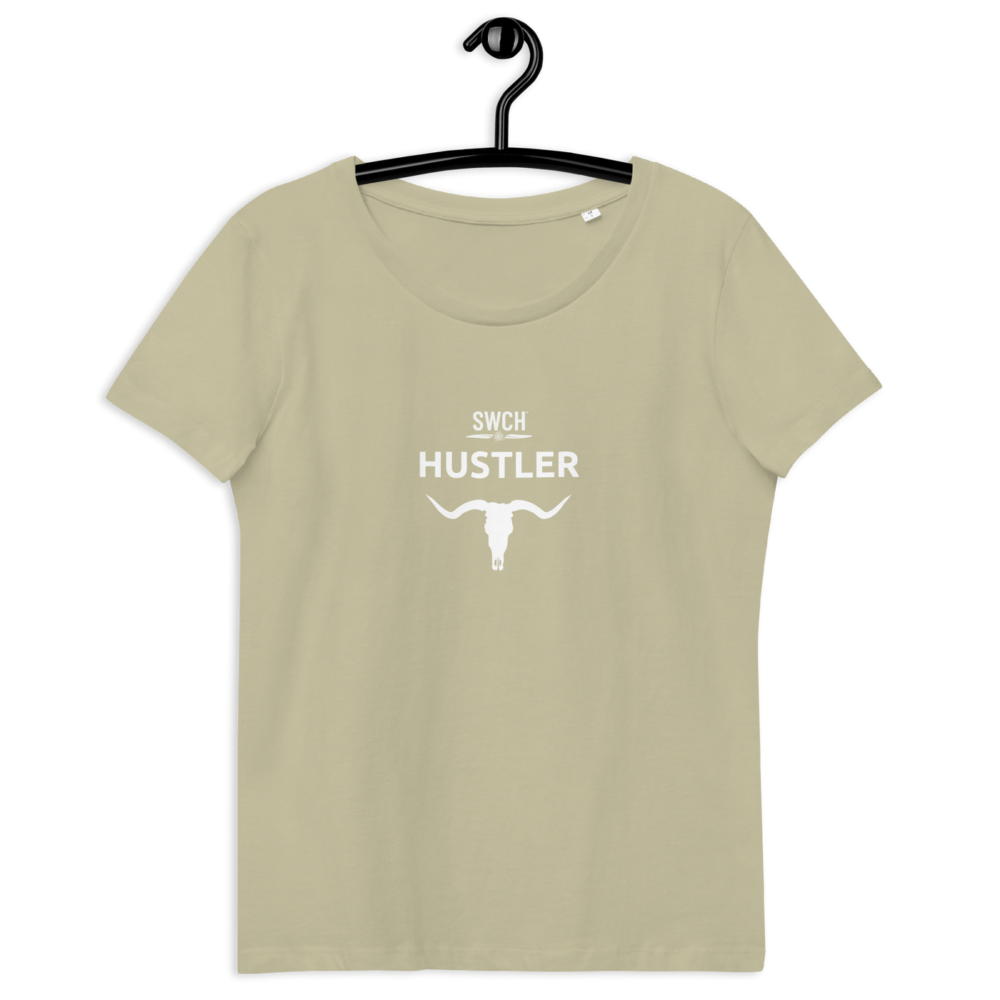 Get trendy with Women's fitted eco tee - Hustler -  available at SWCH Store. Grab yours for £22.50 today!