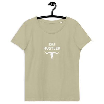 Get trendy with Women's fitted eco tee - Hustler -  available at SWCH Store. Grab yours for £22.50 today!