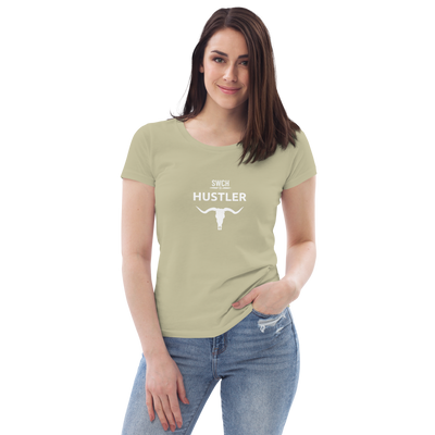 Get trendy with Women's fitted eco tee - Hustler -  available at SWCH Store. Grab yours for £22.50 today!